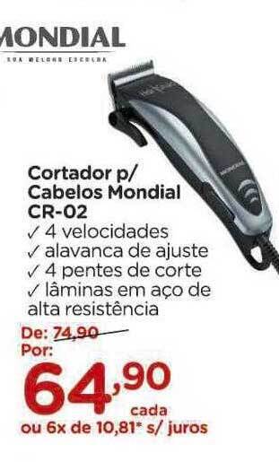 Carrefour Cortador p cabelos mondial cr-02 oferta