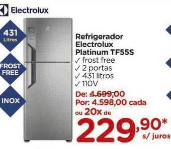 Carrefour Refrigerador electrolux platinum tf55s oferta