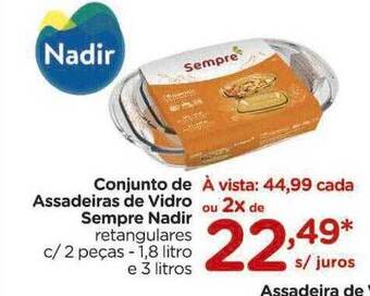 Carrefour Conjunto de assadeiras de vidro sempre nadir oferta