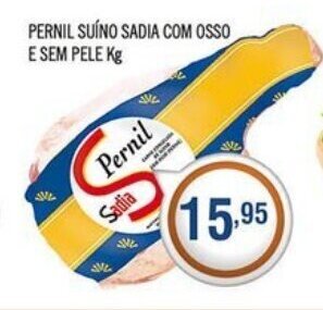 Central Supermercados Pernil Suino Sadia com Osso e sem pele 1kg oferta