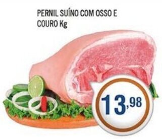 Central Supermercados pernil Suino com osso e couro 1kg oferta
