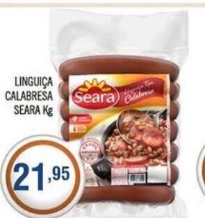 Central Supermercados Linguica Calabresa Seara 1kg oferta