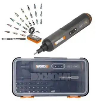 Leroy Merlin Parafusadeira bivolt worx com bits e maleta oferta