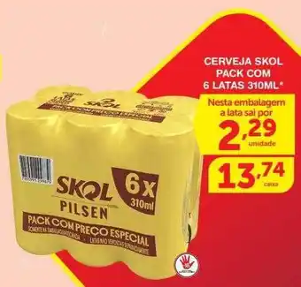 Roldão Cerveja skol pack com 6 oferta