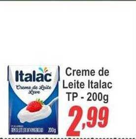Serrano Supermercado Creme de leite italac oferta