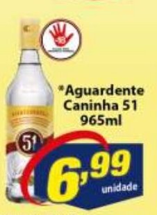 Vencedor Atacadista Aguardente Caninha 51 965ml oferta