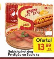 Supermercados Princesa Salsicha hot dog perdigão ou sadia kg oferta