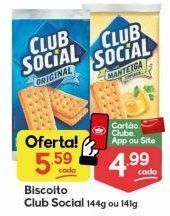 Supermercados Princesa Biscoito club social 144g oferta