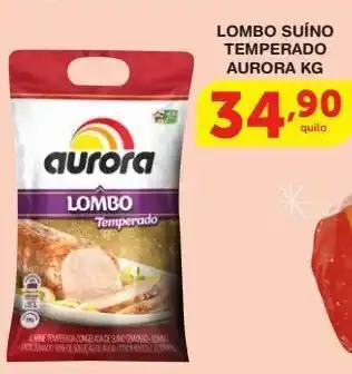 Roldão Lombo suíno temperado aurora kg oferta