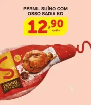 Roldão Pernil suíno com osso sadia kg oferta