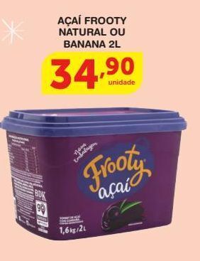 Roldão Açaí frooty natural ou banana 2l oferta