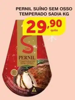 Roldão Pernil suíno sem osso temperado sadia kg oferta