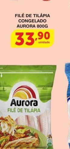 Roldão Filé de tilápia congelado aurora 800g oferta