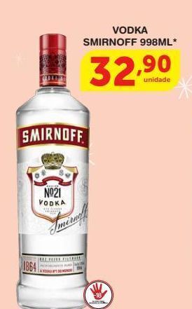 Roldão Vodka smirnoff 998ml* oferta