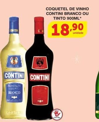 Coquetel de vinho contini branco ou tinto 900ml