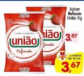 Cercadão Acucar refinado Uniao 1kg oferta