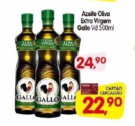 Cercadão Azeite Oliva Extra Virgem Gallo vd 500ml oferta
