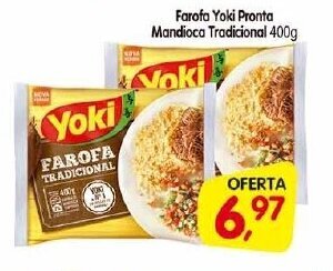 Cercadão Farofa Yoki pronta Mandioca Tradicional 400g oferta