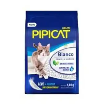 Areia higiênica pipicat bianco para gatos 1,8kg
