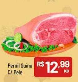 Supermercados Goes Pernil suíno c- pele oferta