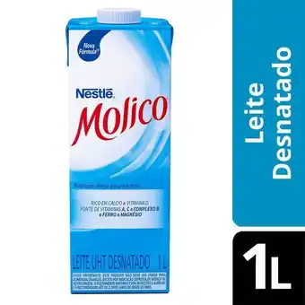 Super Nosso Leite longa vida molico desnatado 1l oferta