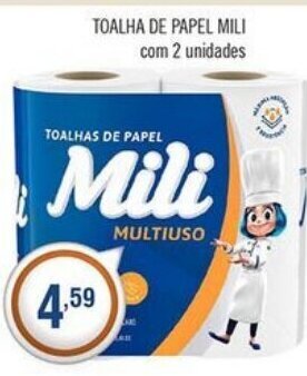 Toalha de Papel Mili com 2 unidades