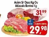Cercadão Acem s/ Osso 1kg ou Musculo Bovino 1kg oferta