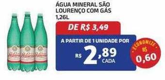 Água mineral são lourenço com gás