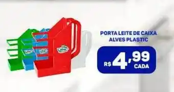Bahamas Supermercados Porta leite de caixa alves plastic oferta