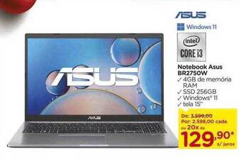 Carrefour Notebook asus br2750w oferta