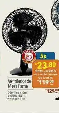 Supermercados Condor Ventilador de mesa fama oferta
