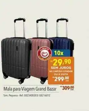 Supermercados Condor Mala para viagem grand bazar oferta