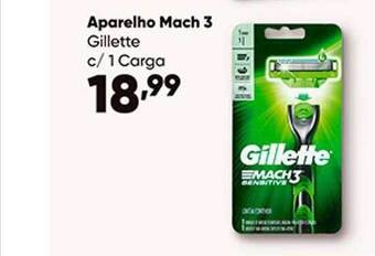 Aparelho mach 3 gillette c 1 carga