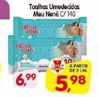 Cercadão Toalhas Umedecidas Meu Nene c/140 oferta