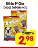 Cercadão Bifinho p/ caes Doogs Sabores 65g oferta