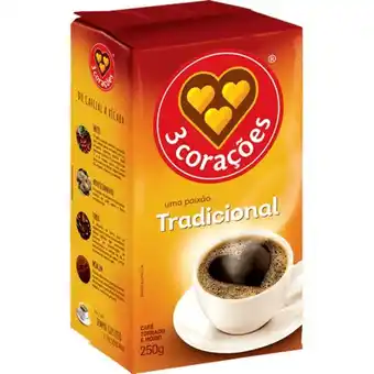 Extrabom Supermercados Café vácuo 3 corações tradicional 250g oferta