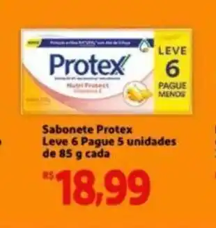 Extra Supermercado Sabonete protex leve 6 pague 5 unidades de 85g cada oferta