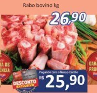 Supermercados Savegnago Rabo Bovino 1kg oferta