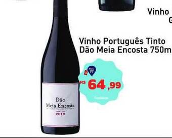Tonin Superatacado Vinho Português Tinto Dão Meia Encosta 750ml oferta