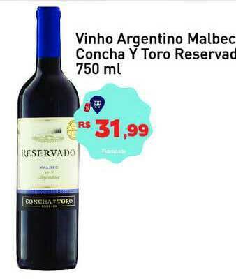 Vinho Argentino Malbec Concha Y Toro Reservado 750ml