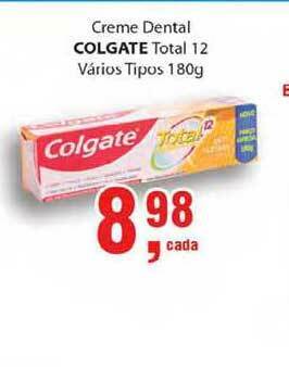 Supermercados Mundial Creme Dental Colgate Total 12 Vários Tipos 180g oferta