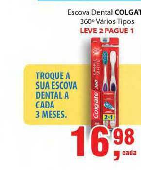 Supermercados Mundial Escova Dental Colgate 360° Vários Tipos Leve 2 Pague 1 oferta