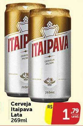 Pires Cerveja Itaipava Lata 269ml oferta