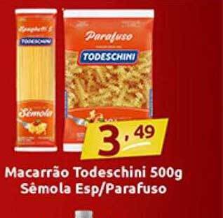 Dubom Supermercados Macarrão todeschini sêmola esp parafuso oferta