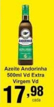 Rossi Supermercado Azeite Andorinha 500ml Vd Extra Virgem Vd oferta
