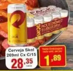Rossi Supermercado Cerveja Skol 269ml cx c/15 oferta