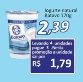 Supermercados Savegnago Iogurte natural Batavo 170g oferta