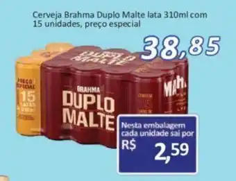 Supermercados Savegnago Cerveja Brahma Duplo Malte Lata 310ml com 15 unidades oferta