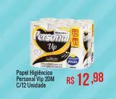 Papel higiêncico personal vip 20m c/12 unidade