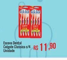 Mart Minas Escova dental colgate classica c/4 unidade oferta